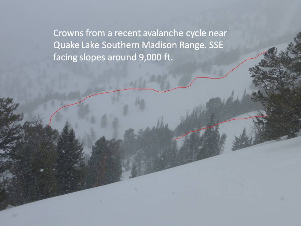 Natural Avalanches Near Quake Lake - 2/16/14 Natural Avalanches Near Quake Lake - 2/16/14